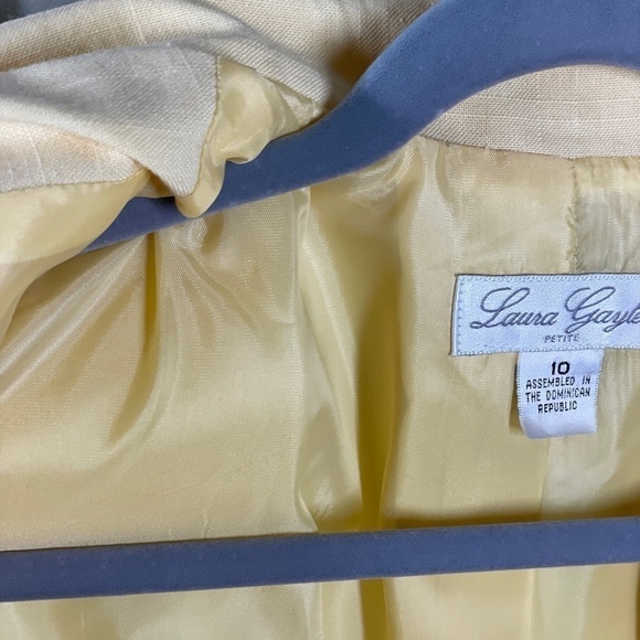 Laura Gayle Yellow Petite Blazer Double Button Suit Jacket - Picture 4 of 5